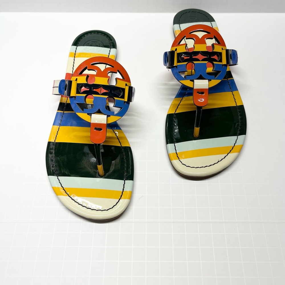 HTF Tory Burch Miller Balloon Stripe Sandals 8.5